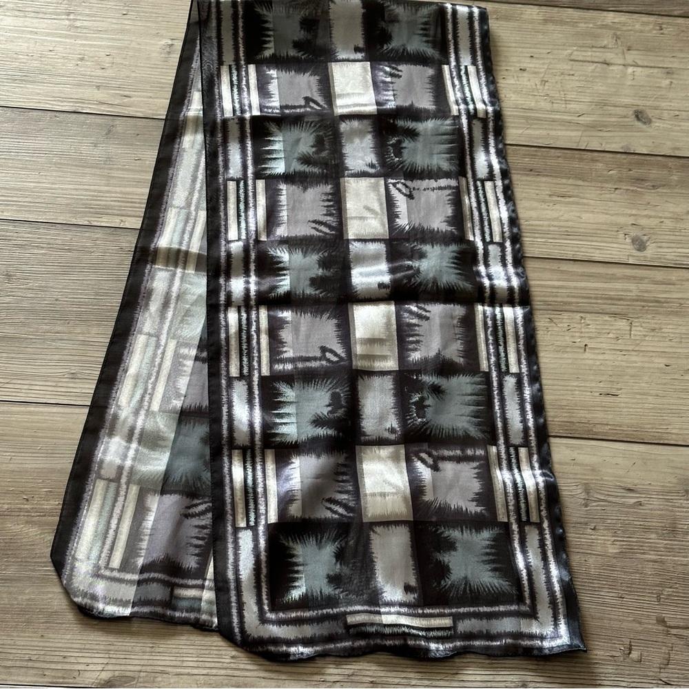 Women’s Scarf Elaine Gold For Collection XIIX Ltd Black Gray
